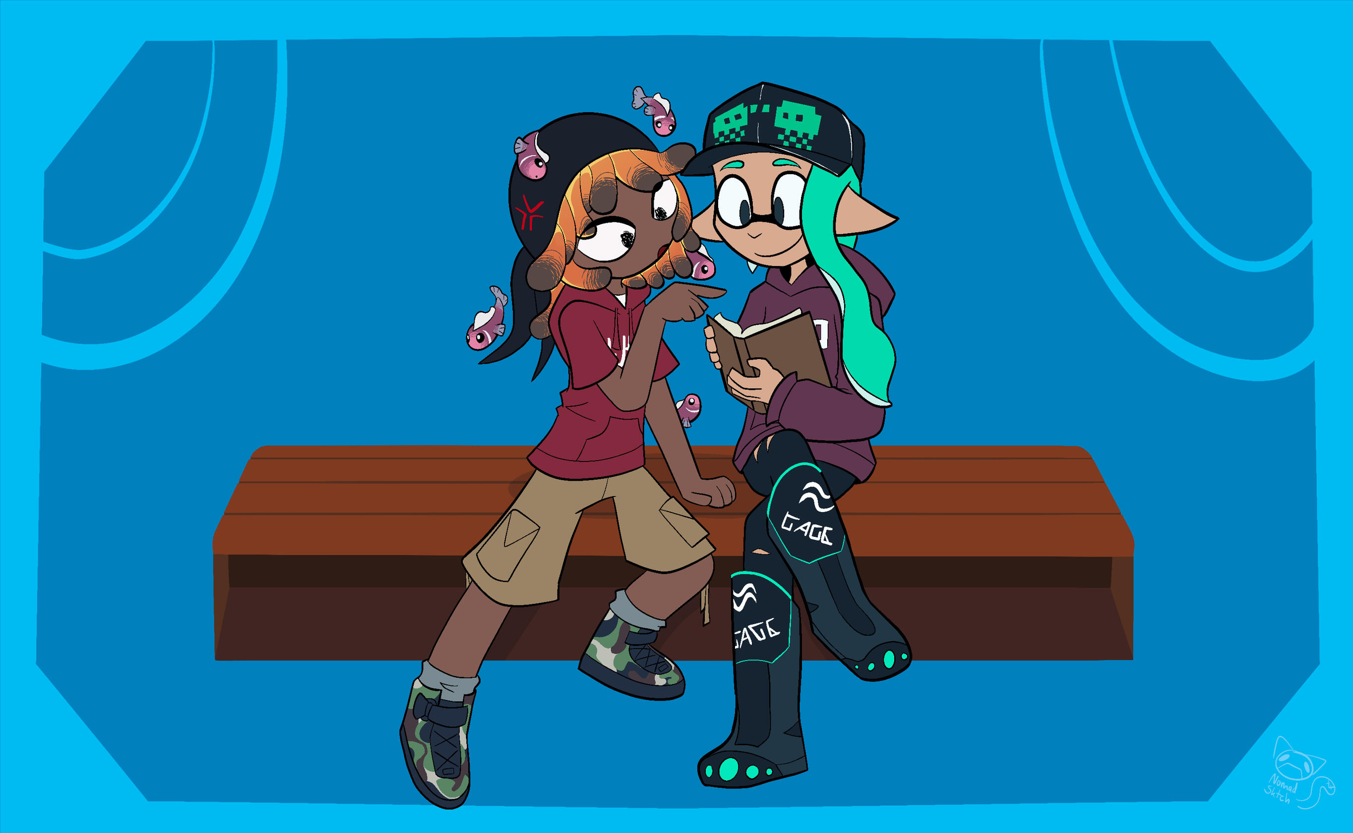Fullbody / flat colors / +1 character / prop